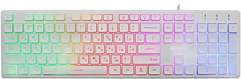 клавиатура 550ml бел. usb slim multimedia led 550ml оклик 1061618 от BTSprom.by