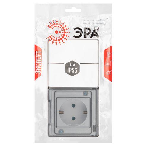  Блок розетка с выключателем Эксперт 11-7502-01 двойн. IP55 16A(10AX)-250В ОУ белый Эра Б0063270 фото в каталоге от BTSprom.by