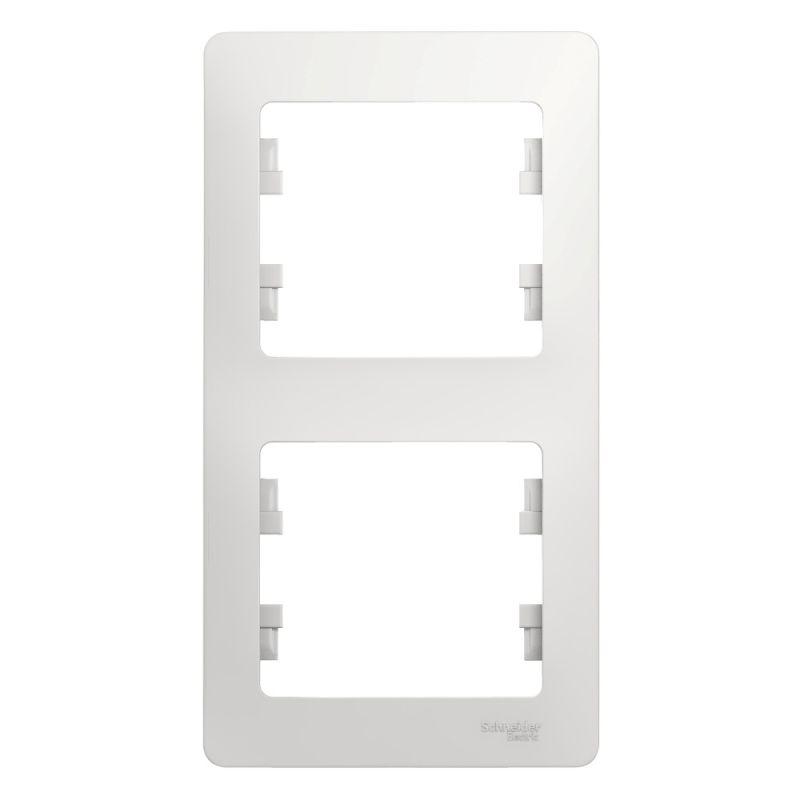 рамка 2-м glossa вертикал. бел. se gsl000106 от BTSprom.by