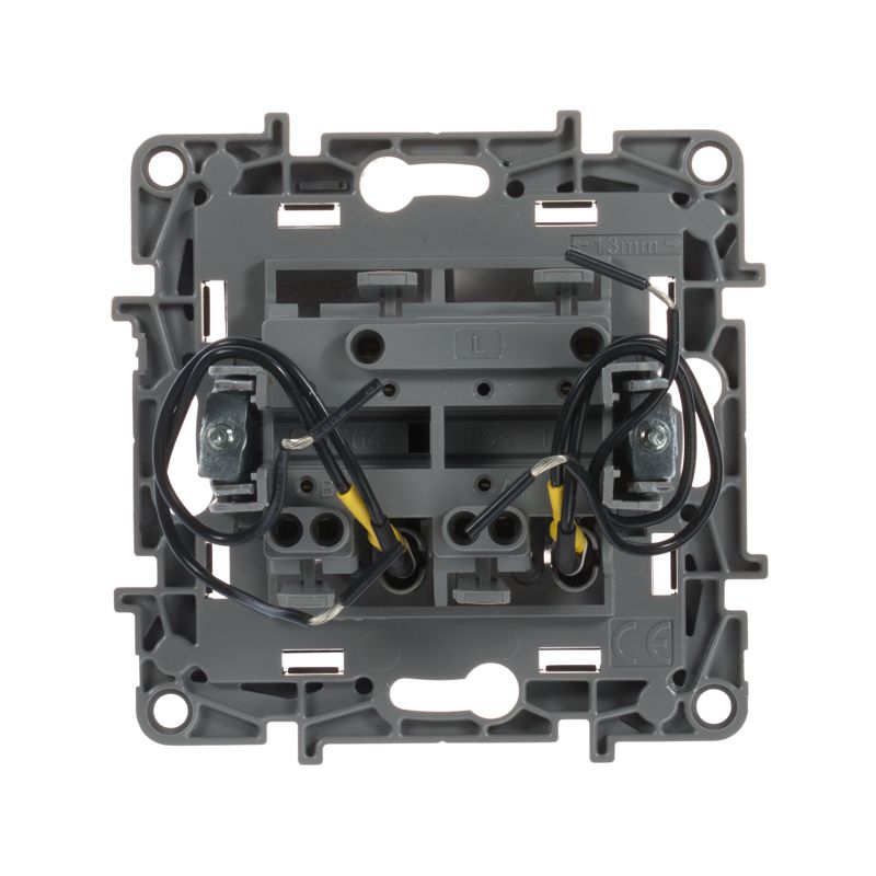  Выключатель 2-кл. СП Etika 10А IP20 250В 10AX с подсветкой/индикацией авт. зажимы механизм антрацит IEK 672604 фото в каталоге от BTSprom.by