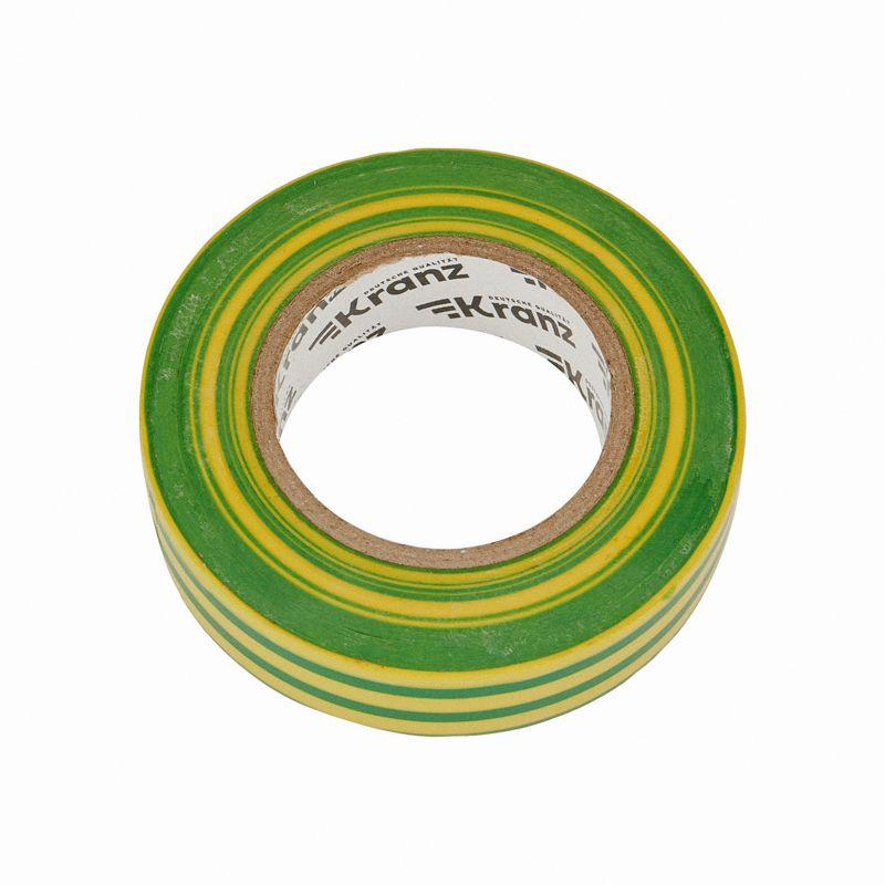  Изолента ПВХ 0.13х19мм 25м желт./зел. (уп.5шт) Kranz KR-09-2207 фото в каталоге от BTSprom.by