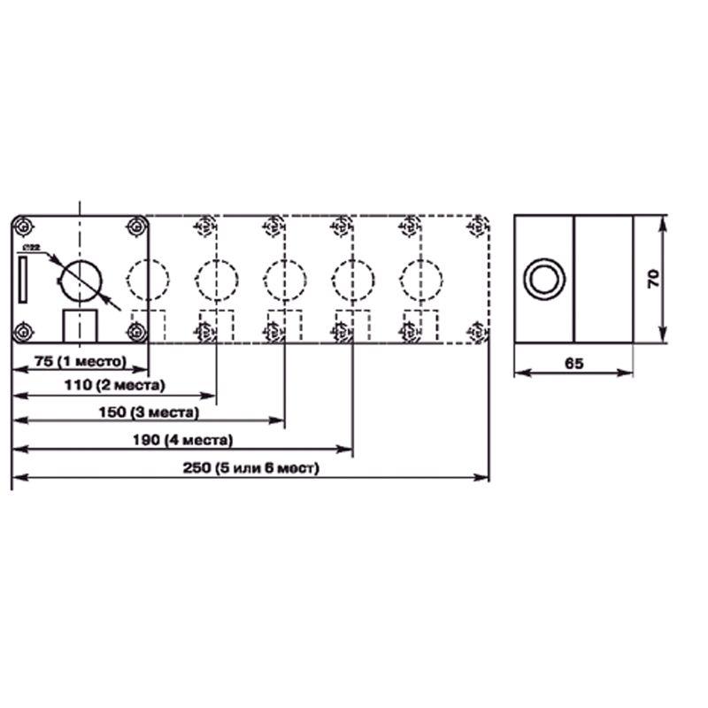  Корпус пластиковый КП 3 кнопки 22мм Rexant 36-9223 фото в каталоге от BTSprom.by