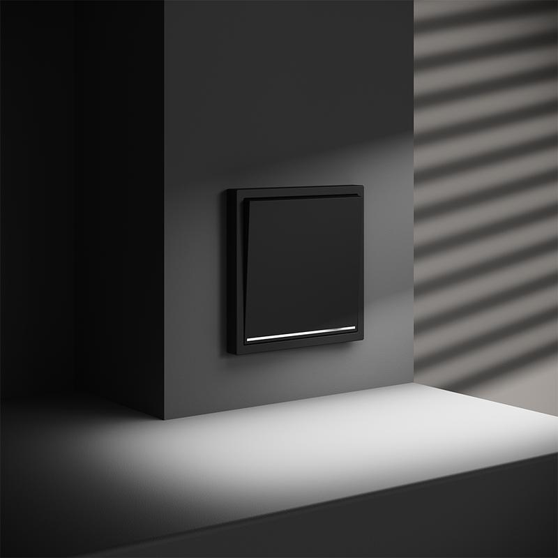  Переключатель проходной 1-кл. СП S70 10А с подсветкой механизм черн. матов. Voltum VLS010408 фото в каталоге от BTSprom.by