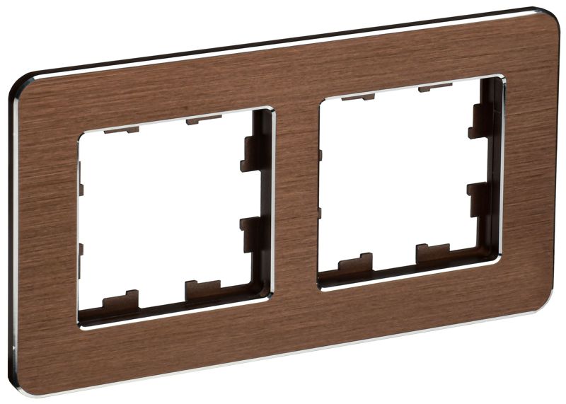 рамка 2-м brite ру-2-1-бр метал. коричн. re al iek br-m22-m-21-k30 от BTSprom.by