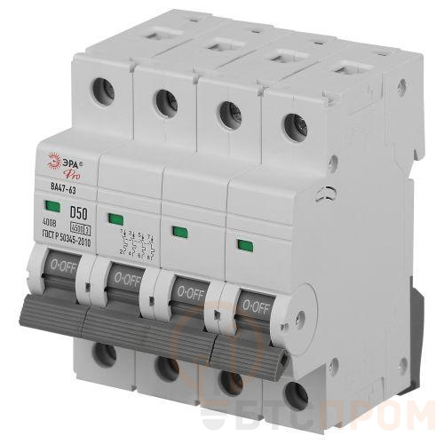 Выключатель автоматический 4п D 50А 4.5кА ВА47-63 PRO ЭРА Б0059489 фото в каталоге от BTSprom.by  Выключатель автоматический 4п D 50А 4.5кА ВА47-63 PRO ЭРА Б0059489 фото в каталоге от BTSprom.by