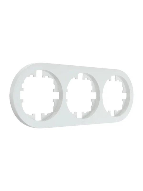  Рамка 3-м OSEN горизонт. круглая бел. LEZARD 744-0200-148 фото в каталоге от BTSprom.by