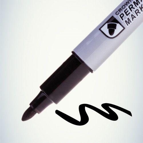  Маркер перманентный "Multi Marker Slim" 2мм пулевидный черн. Crown Б0048243 фото в каталоге от BTSprom.by