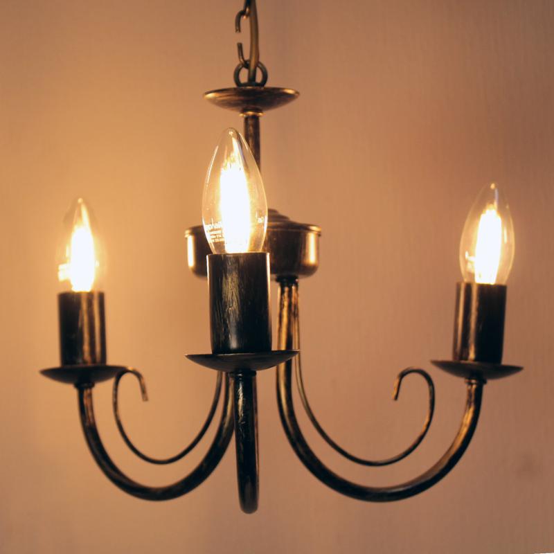  Светильник "Рустика" 234 НСБ 01-3х60-147 Е14 ИУ черн. мат. зол. Элетех 1005404272 фото в каталоге от BTSprom.by