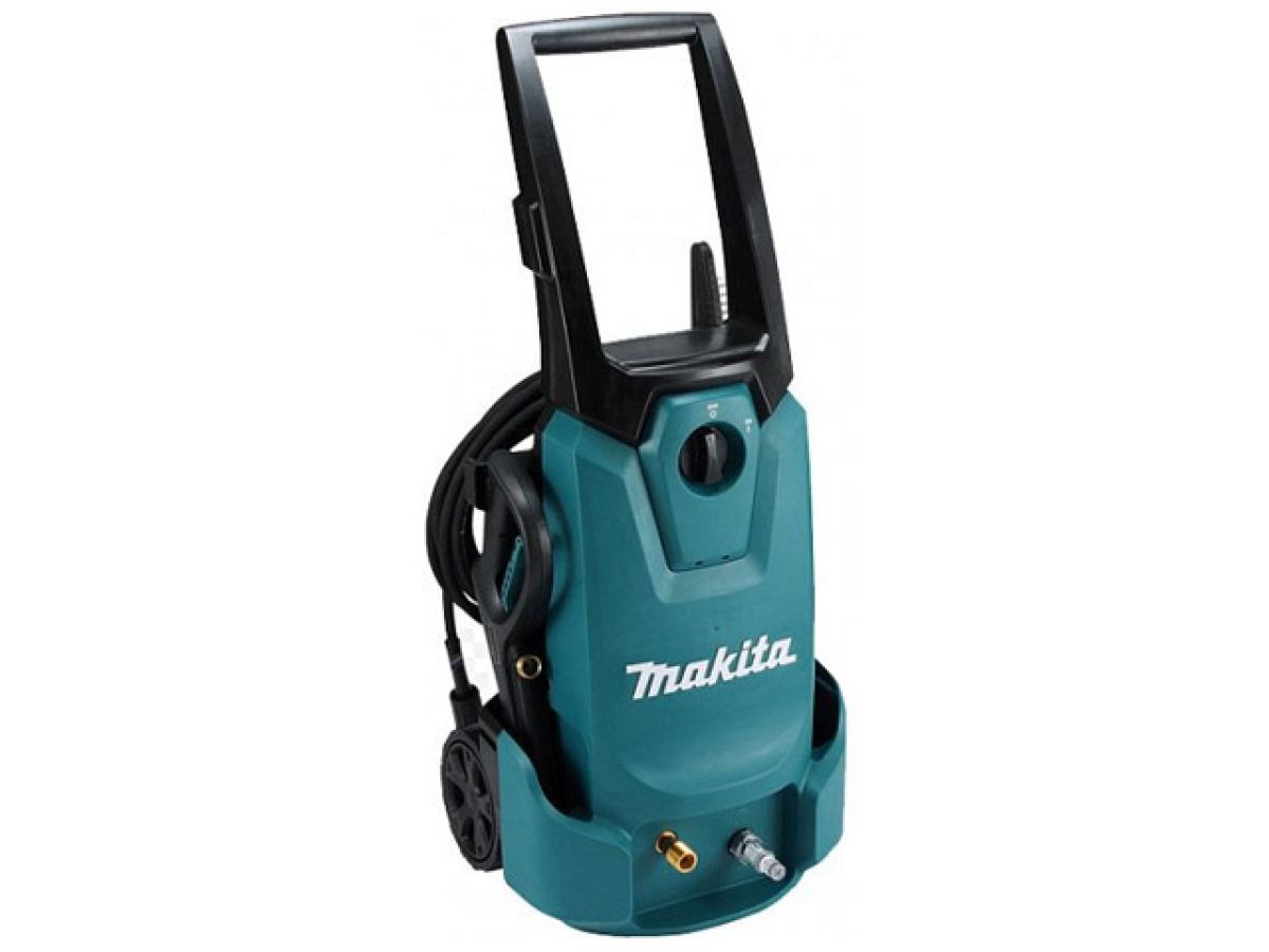очиститель высокого давления makita hw 1200 (1.80 квт, 120 бар, 420 л/ч, возможность забора воды из бочки: да, рабочая температура воды: до 40 гр) hw1200 от BTSprom.by
