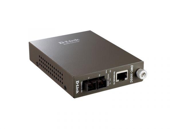 медиаконвертер dmc-300sc/d8a (1 порт 10/100base-tx; 1 порт 100base-fx + разъем sc для многомод. оптич. кабеля (до 2км) d-link 134900 от BTSprom.by