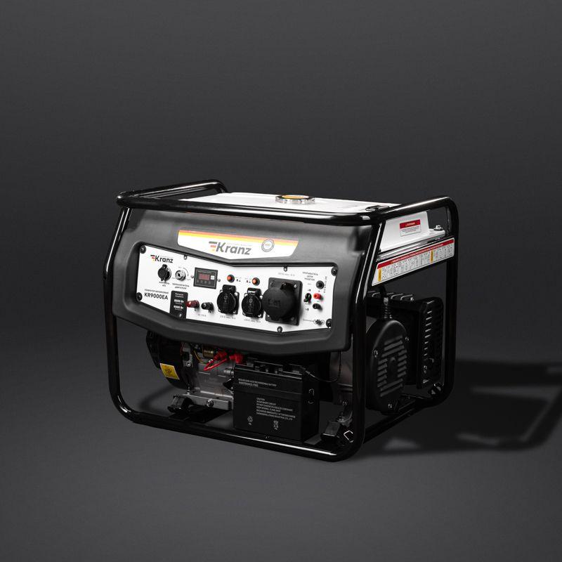  Генератор бензиновый KR9000EA 9.0кВт 230В 25л коннектор автоматики электростартер KRANZ KR-16-1138 фото в каталоге от BTSprom.by