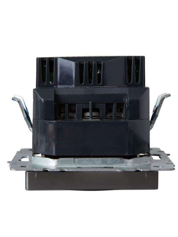  Розетка BRITE РЮш10-1-БрС 16А с USB A+A 2.1А с заземл. защ. шторки механизм сталь IEK BR-R14-16-U21-D21-K46 фото в каталоге от BTSprom.by