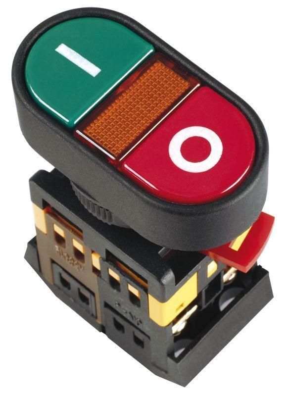 кнопка apbb-22n "i-o" d22мм 1з+1р 240в неон iek bbd10-apbb-k51 от BTSprom.by