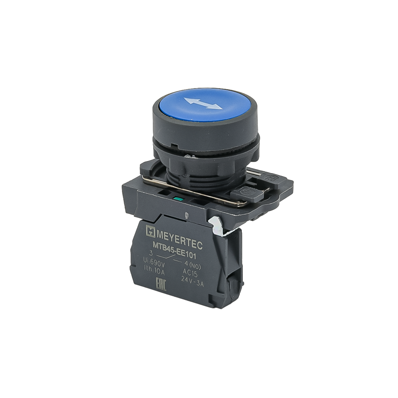 кнопка плоская маркировка "стрелка влево-вправо" 1no ip65 пластик mtb5-aa61781 син. овен 137238 от BTSprom.by