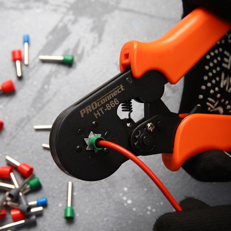  Кримпер HT-866 для обжима штыревых наконечников 0.25-6.0кв.мм PROCONNECT 12-3205-4 фото в каталоге от BTSprom.by