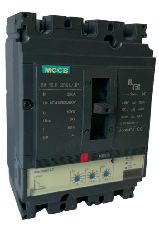 выключатель автоматический mccb ba-el6-250l/3p 250а (электронный micrologic 2.2 icu:50ka) eltec 1222250 от BTSprom.by