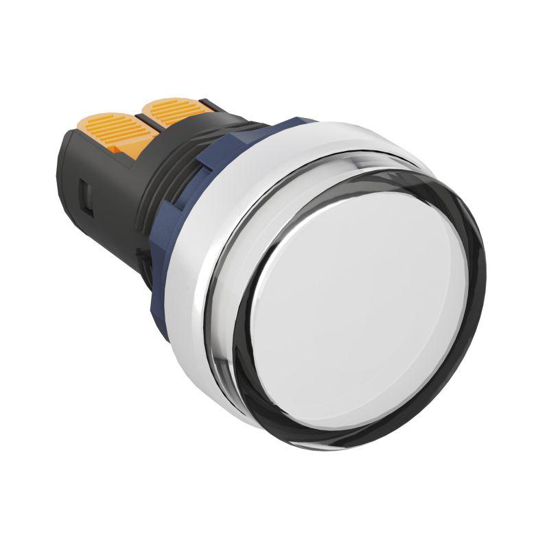 индикатор сигнальный со встроен. диодом 220в зажим plug-in алюм. бел. dkc m22l-f220wap от BTSprom.by