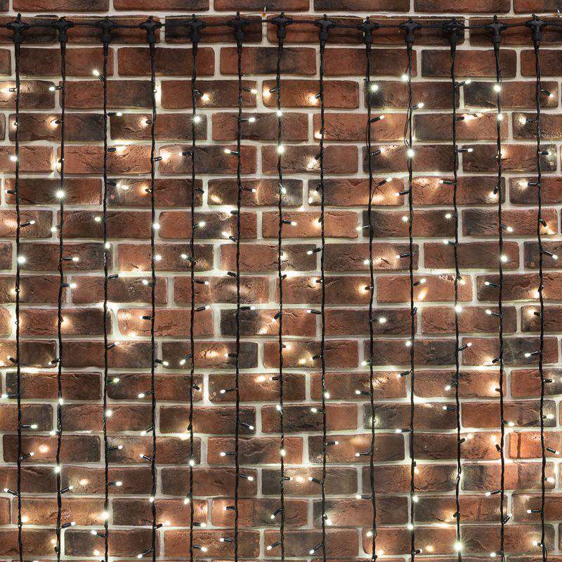  Гирлянда светодиодная "Светодиодный Дождь" 2х6м 1500LED бел. 250Вт 230В IP65 эффект водопада с контроллером провод черн. Neon-Night 235-265 фото в каталоге от BTSprom.by