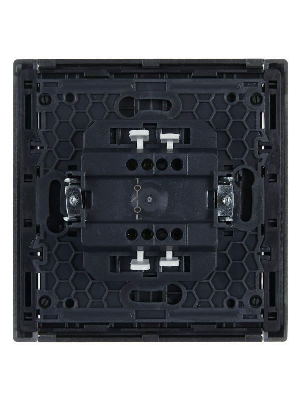  Выключатель 1-кл. СП FORTE&PIANO 10А FP501 сталь IEK FP-V10-0-10-1-K46 фото в каталоге от BTSprom.by