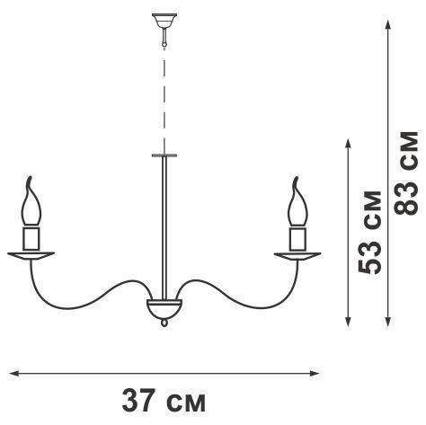 люстра 3xe14 макс. 40вт vitaluce v3354/3 от BTSprom.by