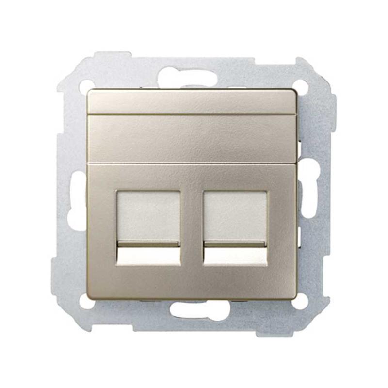 адаптер на 2 rj45 коннектора simon82 шампань 82006-34 от BTSprom.by
