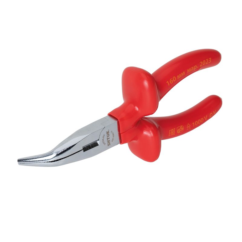 тонкогубцы изогнутые диэлектрические 1000в 160мм (08215) shtok 376301 от BTSprom.by