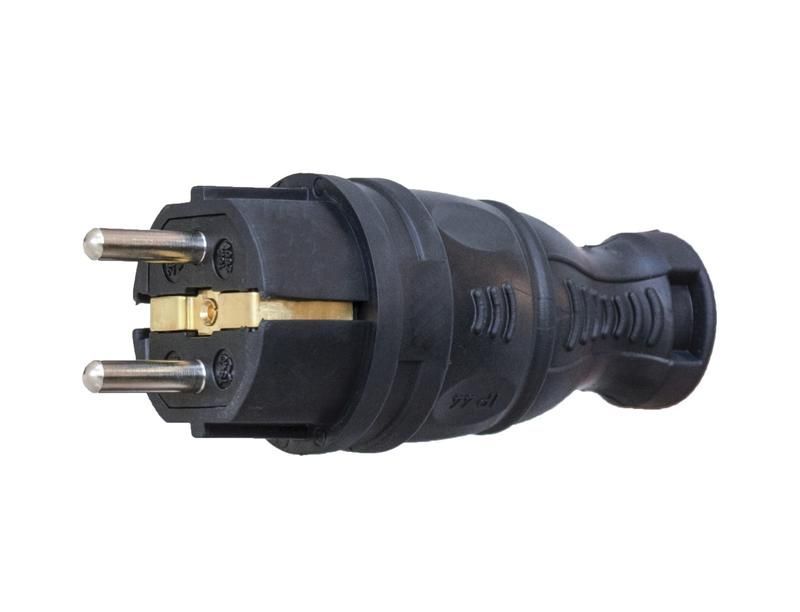 вилка прямая 16а с заземл. каучук tokov electric tke-c05-kv-z от BTSprom.by