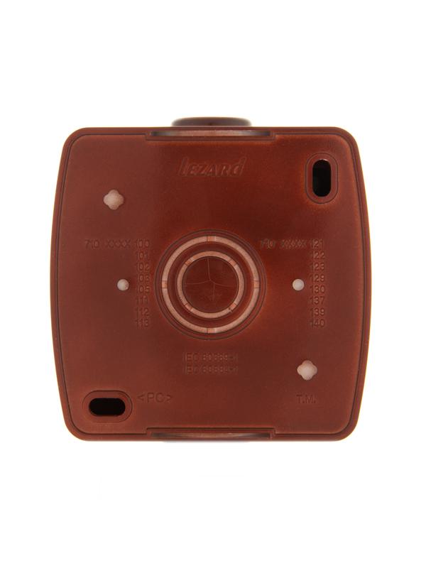  Розетка 1-м ОП Nata 16А IP20 без заземл. керамика вишня LEZARD 710-0600-121 фото в каталоге от BTSprom.by