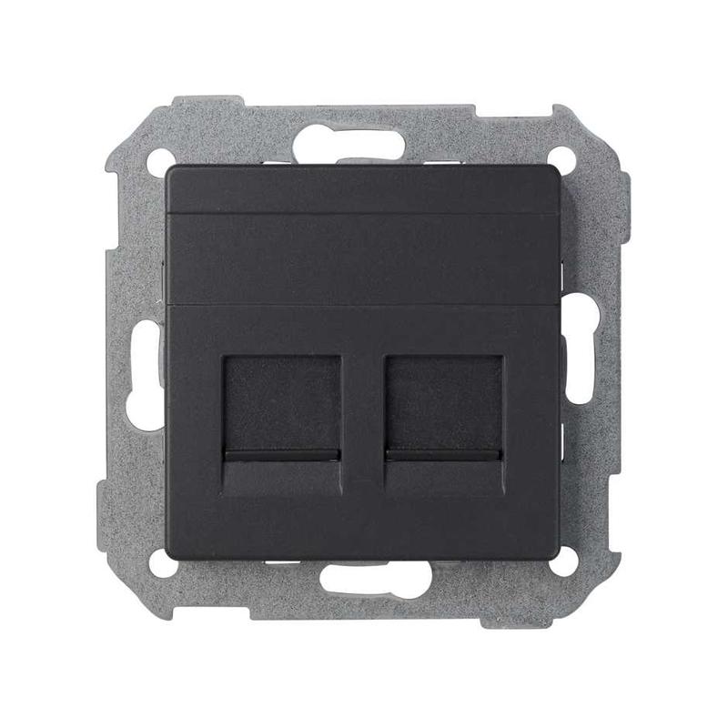адаптер на 2 rj45 коннектора simon82 графит 82006-38 от BTSprom.by адаптер на 2 rj45 коннектора simon82 графит 82006-38 от BTSprom.by