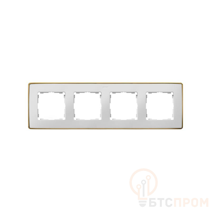 Рамка 4-м Simon82 Detail бел.; основание золото Simon 8201640-245 фото в каталоге от BTSprom.by  Рамка 4-м Simon82 Detail бел.; основание золото Simon 8201640-245 фото в каталоге от BTSprom.by