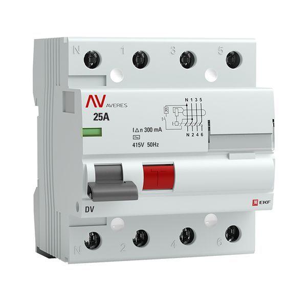 выключатель дифференциального тока (узо) 4п 25а 300ма тип ac dv averes ekf rccb-4-25-300-ac-av от BTSprom.by