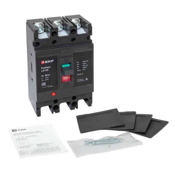  Выключатель автоматический 3п 50А 18кА LS125 ProPact EKF mccb-125-18-3-50-ls фото в каталоге от BTSprom.by