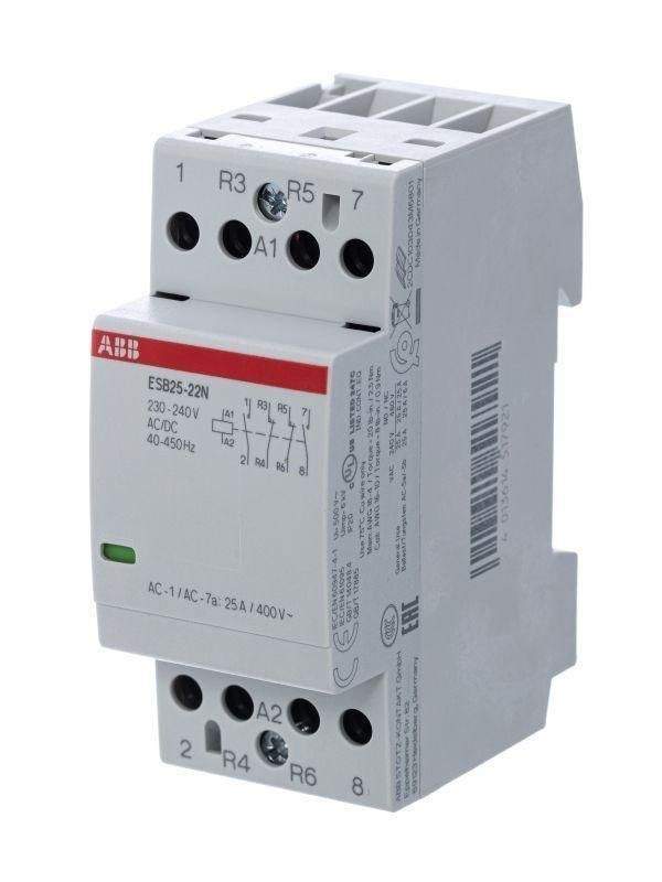 контактор esb25-22n-06 модульный (25а ас-1 2но+2нз) катушка 230в ac/dc abb 1sae231111r0622 от BTSprom.by