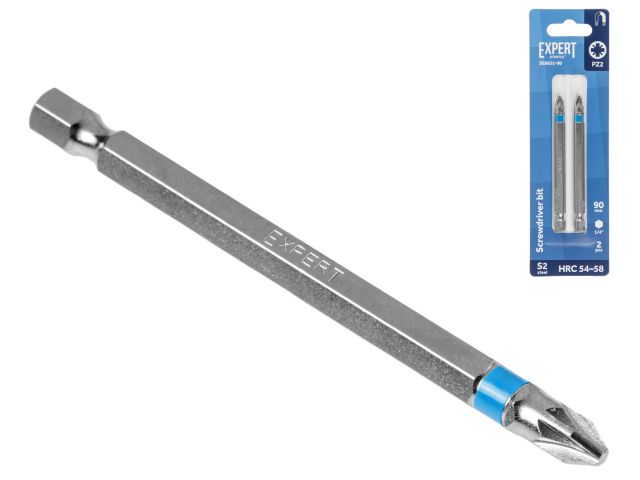 насадка крестообразная pz2 90мм 2шт expert startul (se8622-90) (бита pozidrive магнитная) se8622-90 от BTSprom.by