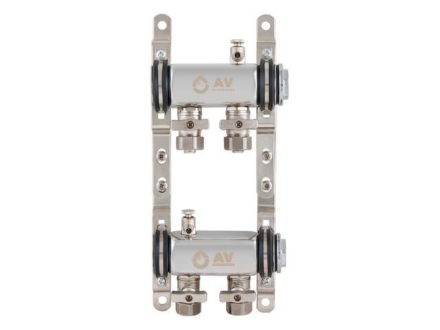 коллекторная группа ave134, 2 вых. av engineering (для отопления (радиаторы) и водоснабжения. не для теплого пола) ave13400102 от BTSprom.by