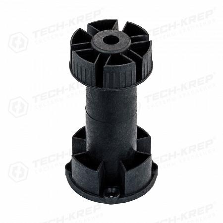 ножка цокольная н100 95-125мм с 1 клипсой пластик. черн. (уп.2шт)tech-krep/zitar 129970 от BTSprom.by