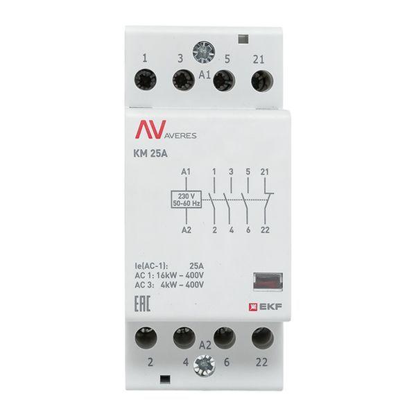  Контактор модульный КМ 25А 3NO+1NC 230В AC (2 мод.) AVERES EKF km-av-2-25-31-230V фото в каталоге от BTSprom.by