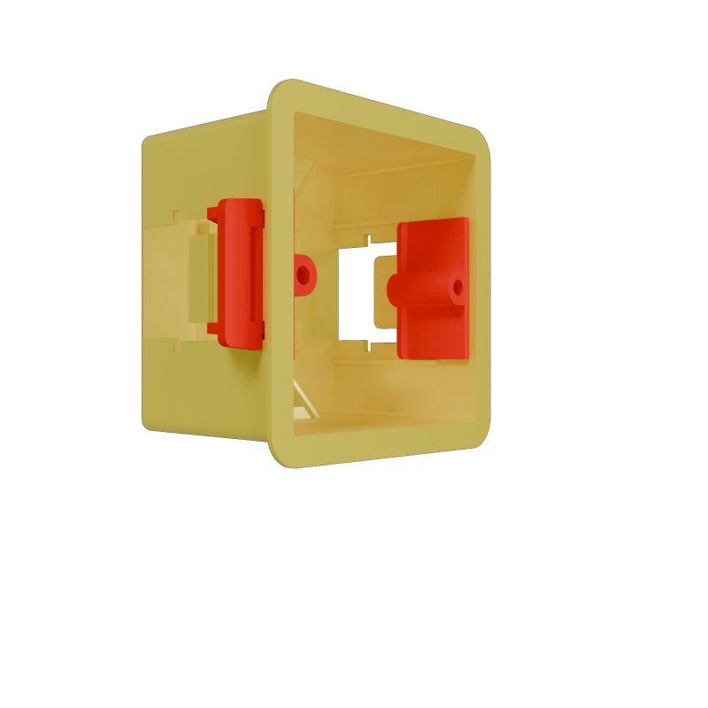 коробка монтажная одиночная systeme infinity 87х87 для гипсокартона желт. se fse350600 от BTSprom.by