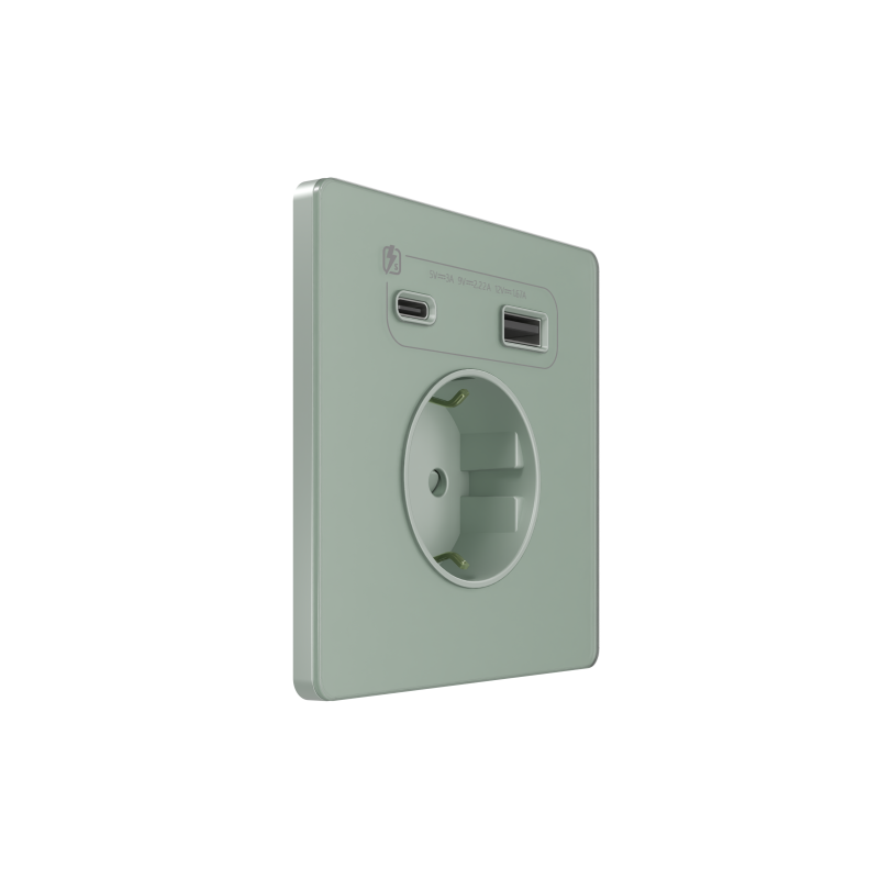 розетка сп systeme infinity 16а 250в с заземл. и заряд. устр. usb а+с 20вт защ. шторки таежное утро se fse000832 от BTSprom.by
