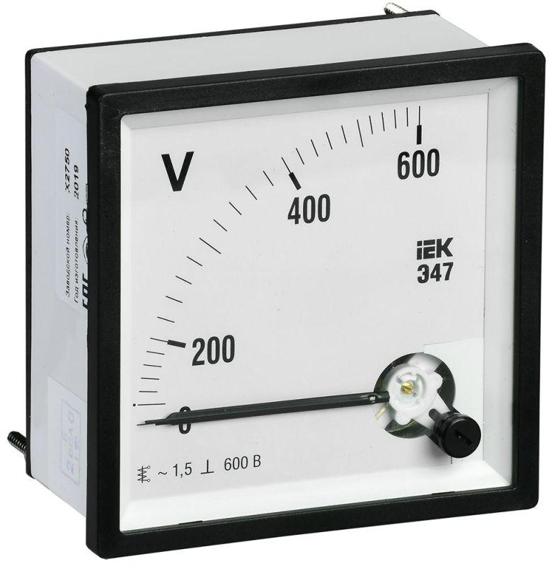 вольтметр э47 96х96мм 600в кл. точн. 1.5 iek ipv20-6-0600-e от BTSprom.by