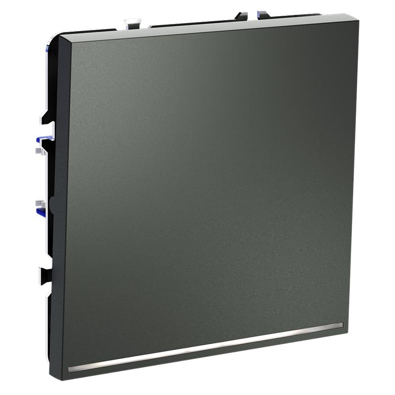  Переключатель проходной 1-кл. СП S70 10А с подсветкой механизм титан Voltum VLS010406 фото в каталоге от BTSprom.by