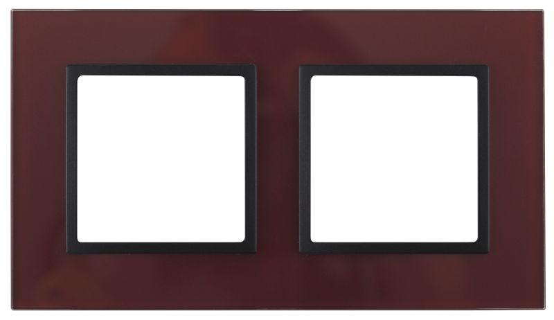 рамка 2-м 14-5102-25 стекло elegance бордо+антрацит эра б0034497 от BTSprom.by