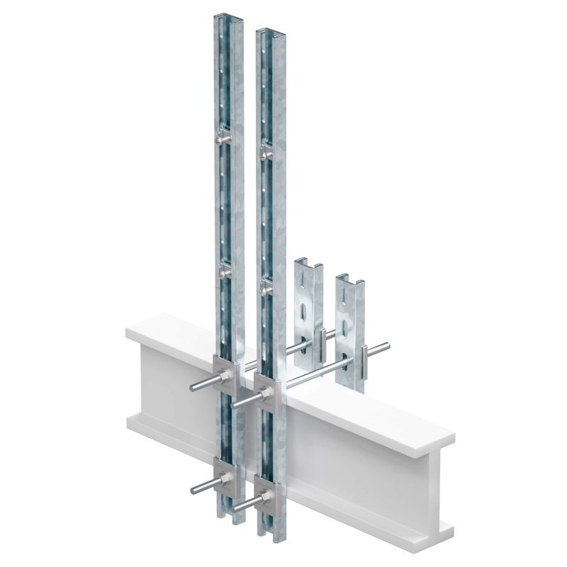 комплект монтажных профилей обжимной тип 2 обхват конструкции 350х440мм высота подвесной рамы-профиля 1000мм для крепления 1 оболочки(ек) одного типоразмера с видом защиты ex e гор. оцинк. dkc ex-trf040510 от BTSprom.by