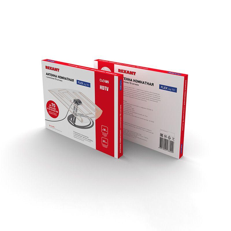  Антенна ТВ комнатная "АКТИВНАЯ" для цифрового телевидения DVB-T2 Ag-701 Rexant 34-0701 фото в каталоге от BTSprom.by
