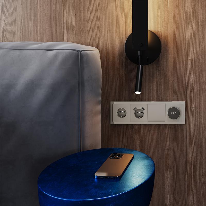  Розетка 1-м СП S70 16А с USB A+A с заземл. защ. шторки механизм кашемир Voltum VLS040403 фото в каталоге от BTSprom.by