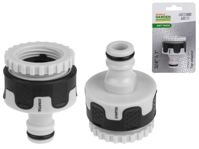 адаптер внешний 3/4" и 1" startul garden (st6017-12-3/4-1) (soft touch, двухкомпонентный, silver line) st6017-12-3/4-1 от BTSprom.by