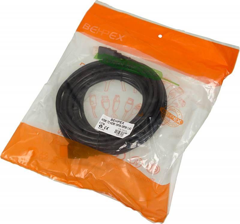 кабель аудио-видео high speed ver.1.4 hdmi (m)/hdmi (m) 7м. позолоч. контакты черн. 335134 от BTSprom.by