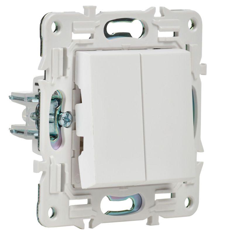  Выключатель 2-кл. SKANDY 10А SK-V04W арктич. бел. IEK SK-V20-0-10-K01 фото в каталоге от BTSprom.by