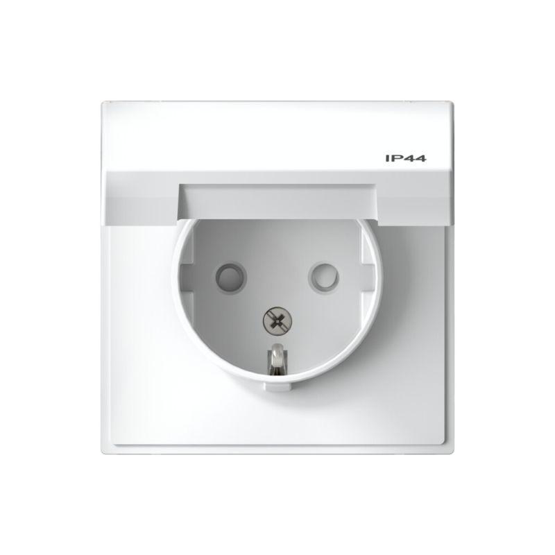  Розетка ArtGallery 16А IP44 с заземл. защ. шторки с крышкой механизм бел. SE GAL440146 фото в каталоге от BTSprom.by