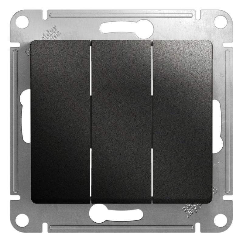 выключатель 3-кл. сп glossa 10а ip20 (сх. 1+1+1) 10ax механизм антрацит se gsl000731 от BTSprom.by